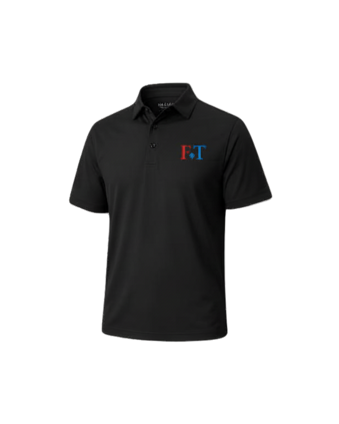 ForeTee Solid Black Performance Polo